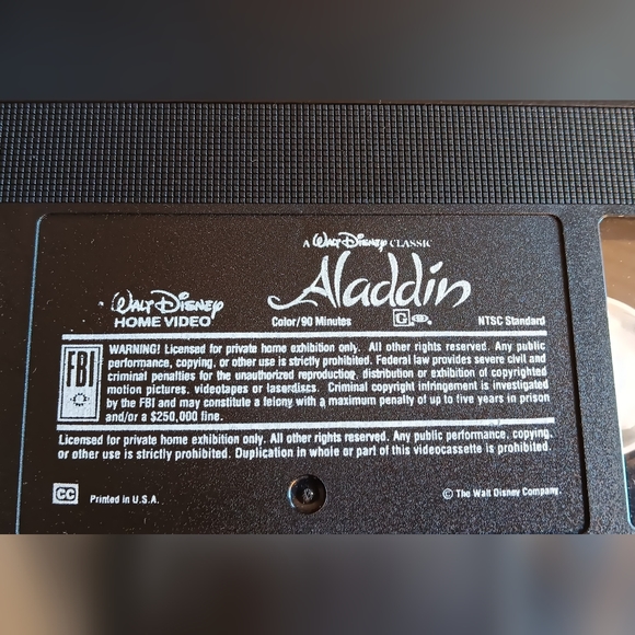ALADDIN VHS TAPE - Picture 14 of 14
